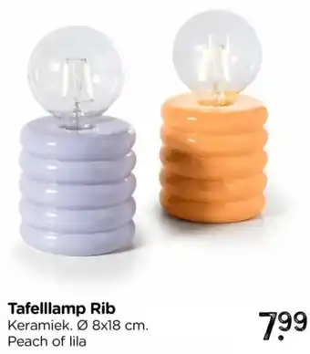 Xenos Tafelllamp Rib aanbieding