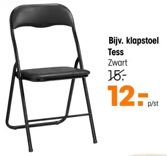 Kwantum Klapstoel Tess Zwart aanbieding