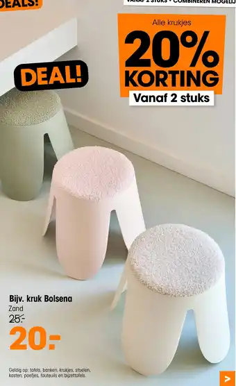 Kwantum Kruk Bolsena Zand aanbieding