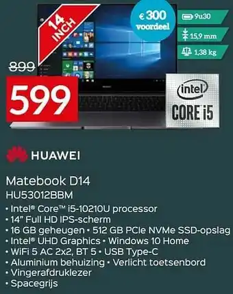 Huawei matebook d14 hu53012bbm