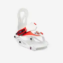 Decathlon Snowboardbindingen voor kinderen snelle sluiting Faky XS wit/rood aanbieding