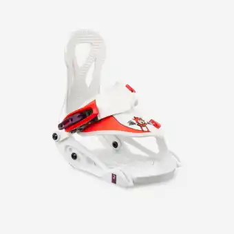 Decathlon Snowboardbindingen voor kinderen snelle sluiting Faky XS wit/rood aanbieding