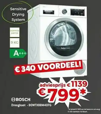 Exellent Bosch droogkast - bowtx88m40fg aanbieding