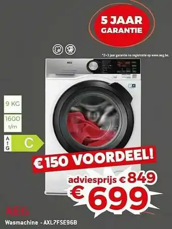 Exellent Aeg wasmachine - axl7fse96b aanbieding
