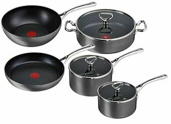 Makro Tefal Pannenset Reserve zwart 5-delig aanbieding