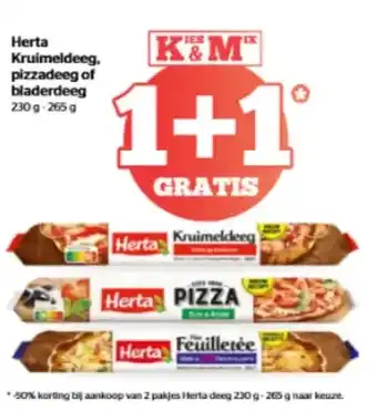 Spar Herta Kruimeldeeg, pizzadeeg of bladerdeeg aanbieding