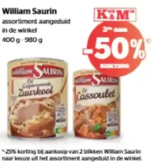 Spar William Saurin assortiment aanbieding