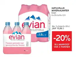 Alvo NATUURLIJK MINERAALWATER Evian aanbieding