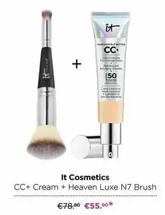 ICI PARIS XL It cosmetics cc+ cream + heaven luxe n7 brush aanbieding