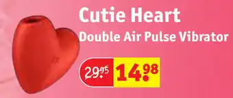 Kruidvat Cutie Heart Double Air Pulse Vibrator aanbieding