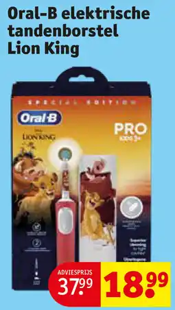 Kruidvat Oral B elektrische tandenborstel Lion King aanbieding