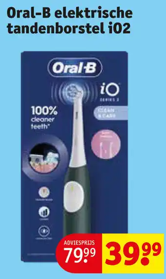 Kruidvat Oral B elektrische tandenborstel i02 aanbieding