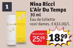 Kruidvat Nina Ricci L'Air Du Temps aanbieding