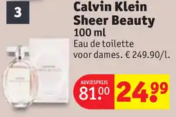 Kruidvat Calvin Klein Sheer Beauty aanbieding