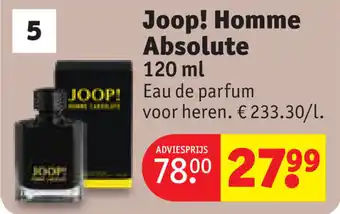 Kruidvat Joop! Homme Absolute aanbieding