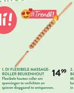 Di Di flexibele massage roller beukenhout aanbieding