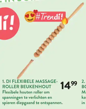 Di Di flexibele massage roller beukenhout aanbieding