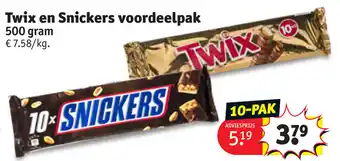 Kruidvat Twix en Snickers voordeelpak aanbieding