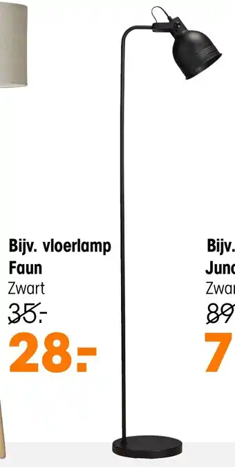 Kwantum Vloerlamp Faun Zwart aanbieding