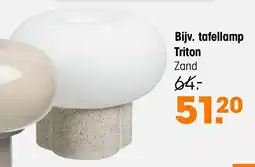 Kwantum Tafellamp Triton Zand aanbieding