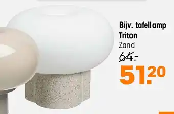 Kwantum Tafellamp Triton Zand aanbieding