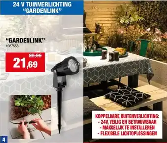 Hubo 24 V Tuinverlichting "Gardenlink" aanbieding