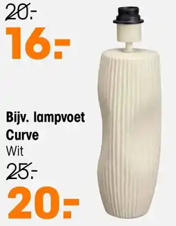 Kwantum Lampvoet Curve Wit aanbieding