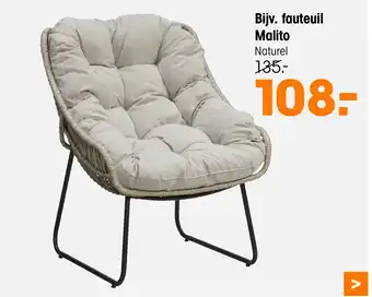 Kwantum Fauteuil Malito Naturel aanbieding