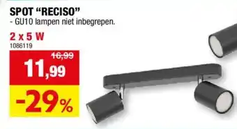 Hubo Spot "Reciso" aanbieding