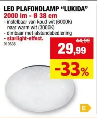 Hubo LED Plafondlamp "Lukida" aanbieding