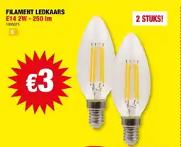 Hubo Filament Ledkaars aanbieding