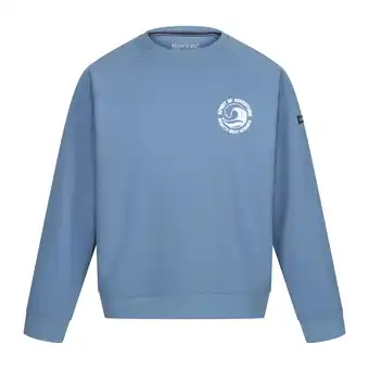 Decathlon Heren Nithsdale Wave Sweatshirt met ronde hals (Koronet Blauw) aanbieding