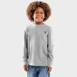 Decathlon Kinderen Lifestyle Katoenen T-shirt met lange mouwen jongens Yoho SIROKO Grijs aanbieding