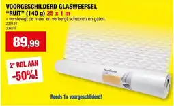 Hubo Voorgeschilderd Glasweefsel "Ruit" aanbieding