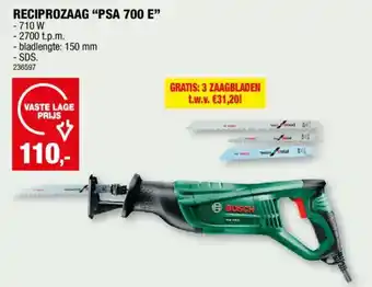 Hubo Reciprozaag "PSA 700 e" aanbieding