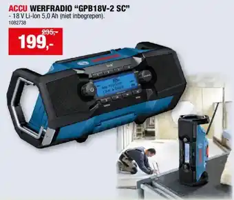 Hubo Accu Werfradio "GPB18V-2 SC" aanbieding