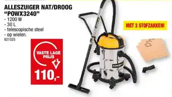 Hubo Alleszuiger nat, droog "POWX3240" aanbieding