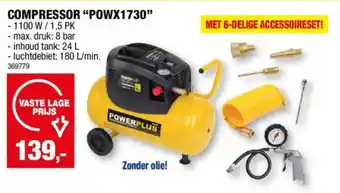 Hubo Compressor "POWX1730" aanbieding