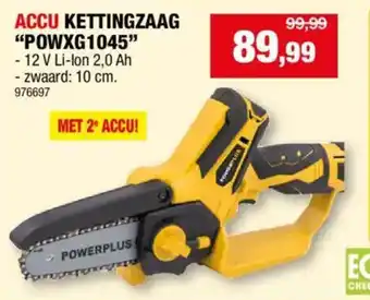 Hubo Accu Kettingzaag "POWXG1045" aanbieding