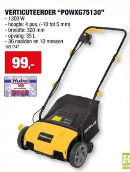 Hubo Verticuteerder "POWXG75130" aanbieding