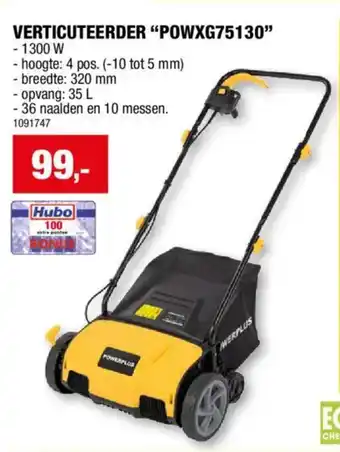 Hubo Verticuteerder "POWXG75130" aanbieding