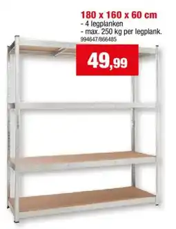 Hubo Gegalvaniseerd Rek "Heavy Duty" aanbieding