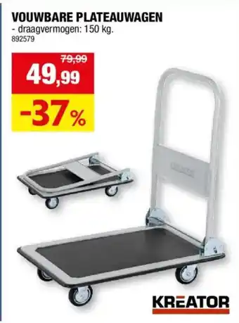 Hubo Vouwbare Plateauwagen aanbieding