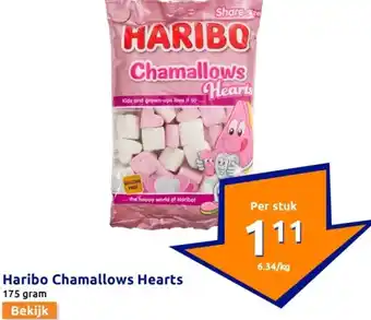 Action Haribo chamallows hearts aanbieding