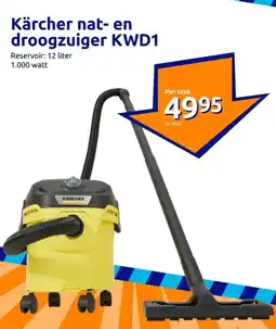 Action Kärcher nat- en droogzuiger KWD1 aanbieding