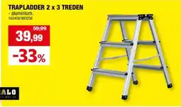 Hubo Trapladder 2 x 3 Treden aanbieding