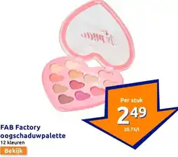 Action FAB Factory oogschaduwpalette aanbieding