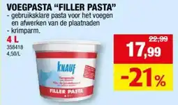 Hubo Voegpasta "filler pasta" aanbieding