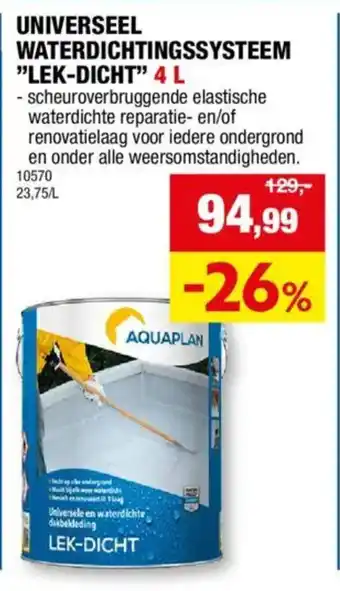 Hubo Universeel waterdichtingssysteem "lek dicht" aanbieding