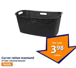 Action Curver rattan wasmand aanbieding